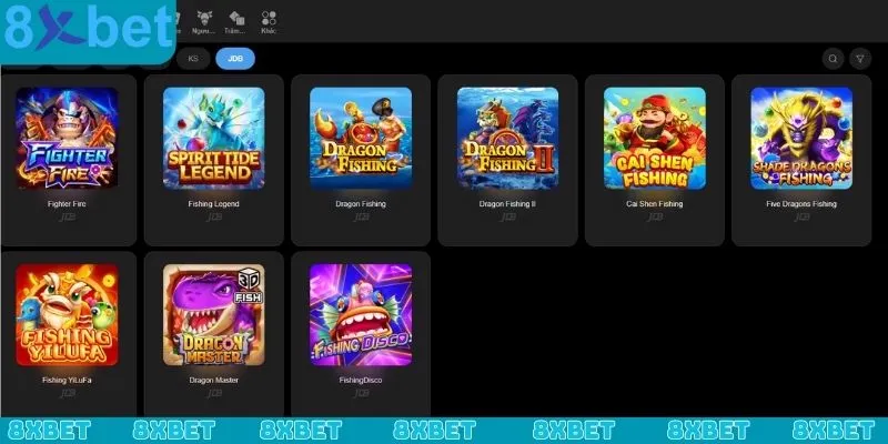 Sảnh game bắn cá 8xbet mang đến trải nghiệm tuyệt vời