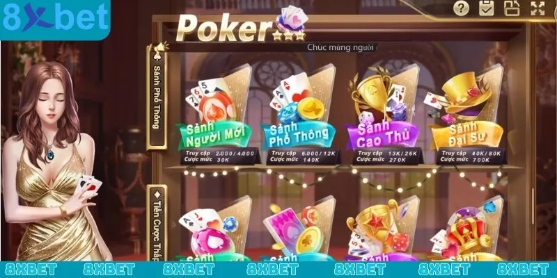 Poker 8xbet - Game bài đối kháng giải trí siêu đỉnh