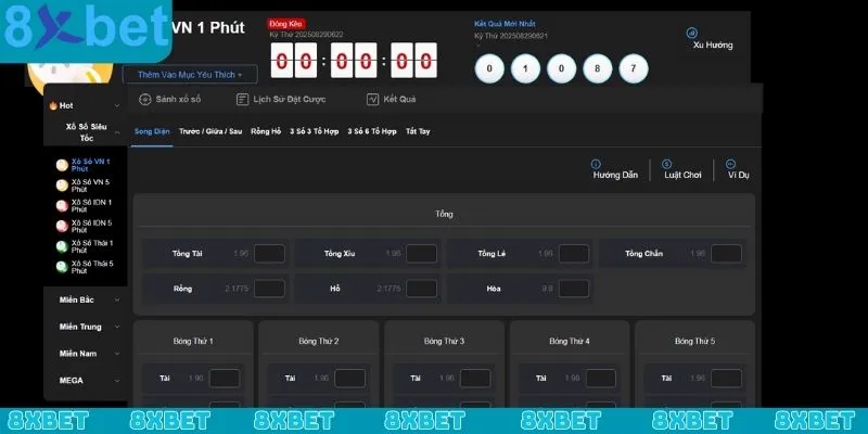 Một số kiểu chơi cực hay tại xổ số siêu tốc 8xbet